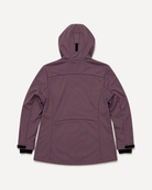 Eggplant The Venus plus size hooded soft shell jacket, sizes 1X to 6X, back