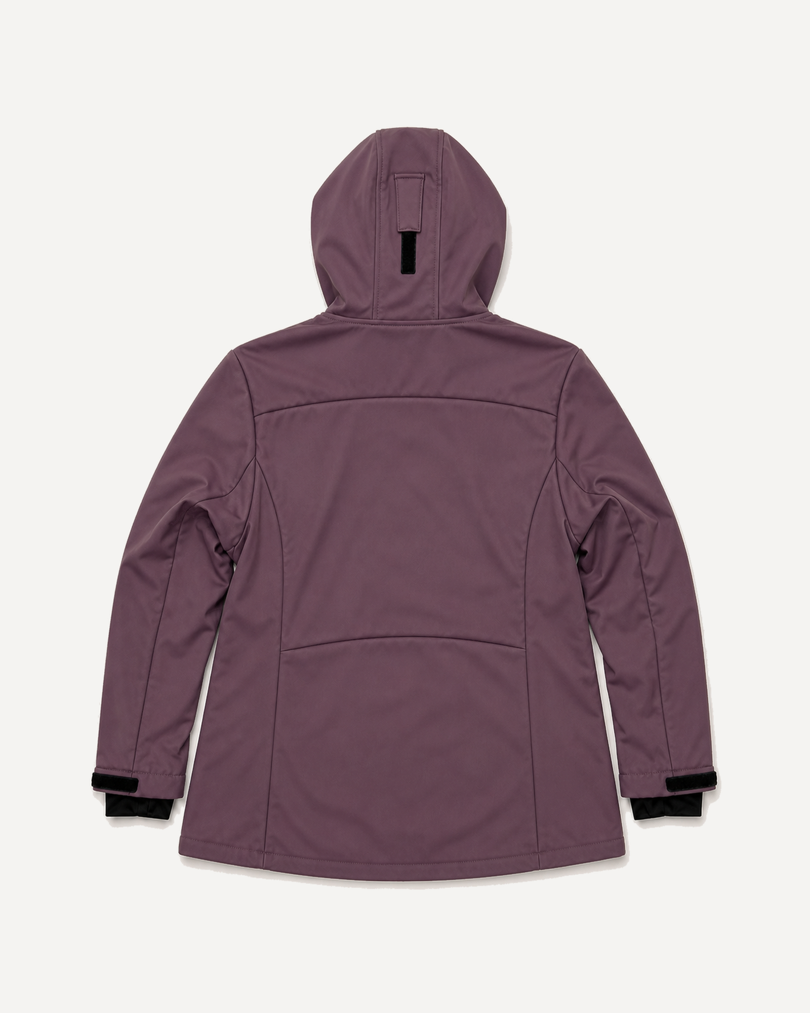 Eggplant The Venus plus size hooded soft shell jacket, sizes 1X to 6X, back