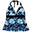 Blue Black Floral